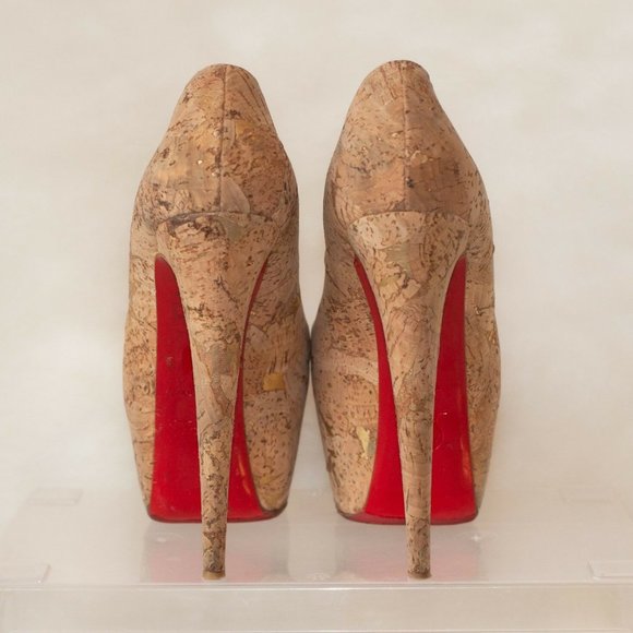Christian Louboutin Brown Highness Cork Platform - Picture 12 of 15
